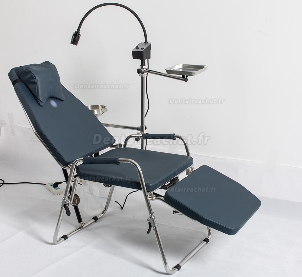 Greeloy GU-P101 Fauteuil dentaire portable + Greeloy GU-P102 Lampe opératoire pliante dentaire + Greeloy GU-P103 tabourets pliants pour dentiste